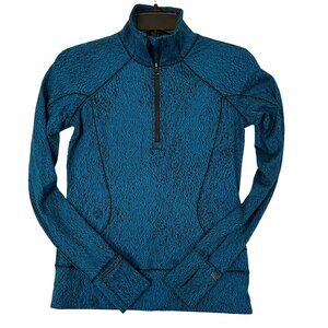 Lululemon Rush Hour Running Luon Spray Jacquard Shocking Blue Rulu 4 Pullover